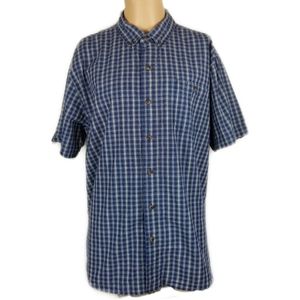 C.E. Schmidt Mens Workwear Shirt Taratn Plaid Blue